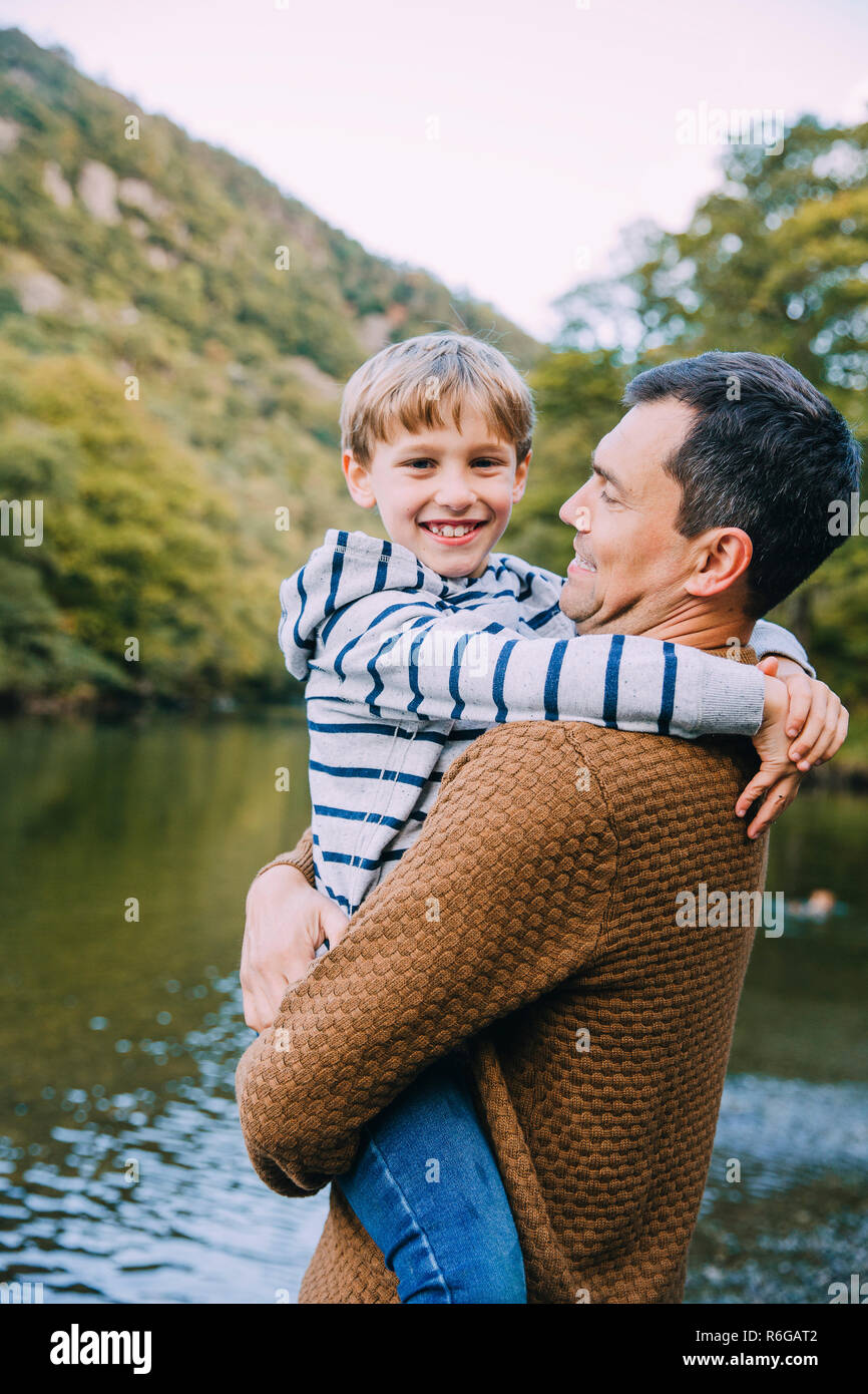 Mein Papa ist der Beste in der Welt Stockfoto