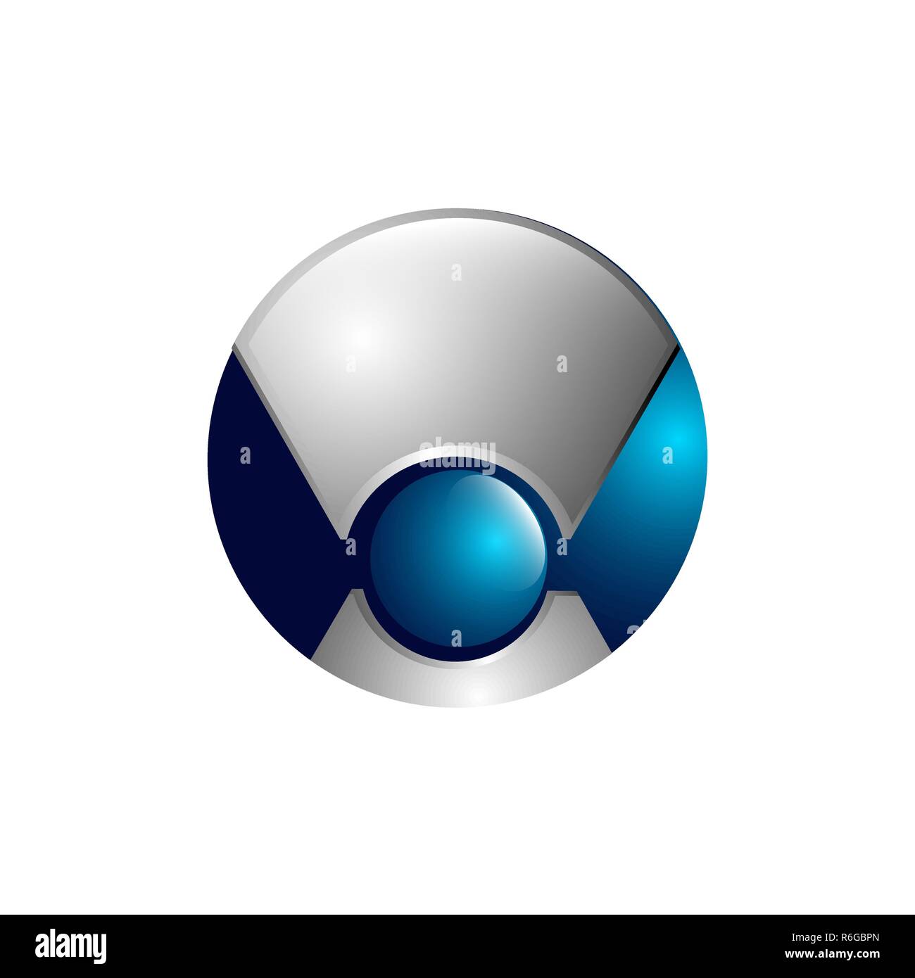 Abstrakte Logo für das Unternehmen. Corporate Identity Design Element. Technologie, Industrie, Logistik, Distribution Logo Idee. Pfeil, Globus, wor Stock Vektor