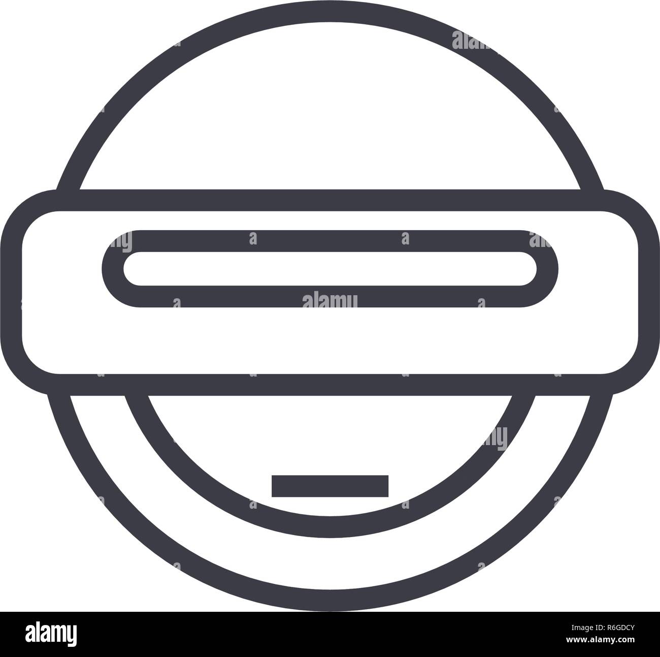 Roboter Emoji Concept Line editable Vector, Konzept-Symbol. Roboter Emoji Konzept lineare emotion Abbildung Stock Vektor