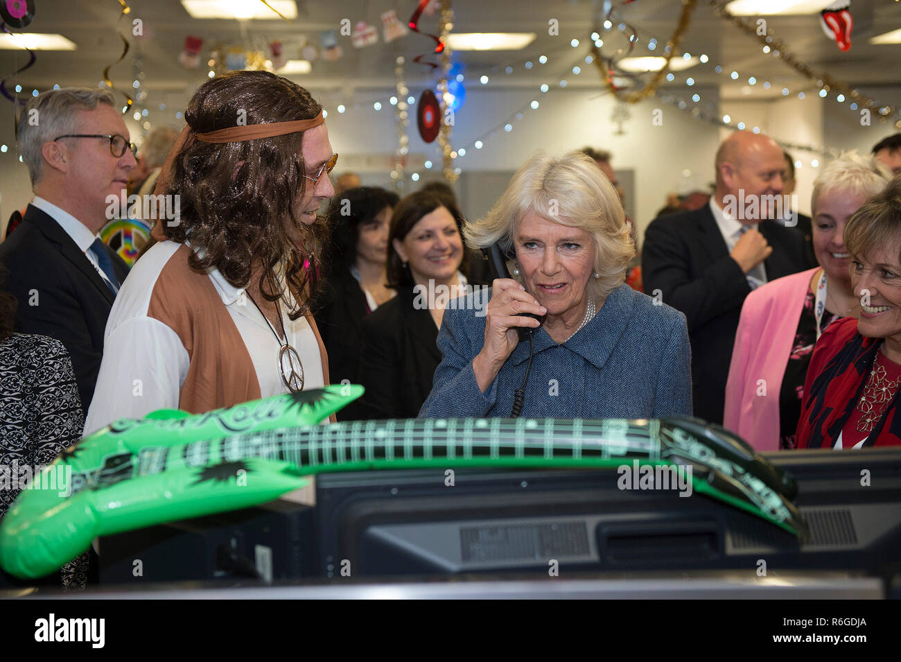 Die Herzogin von Cornwall visits ICAP-Zentrale in London, während der 26. jährliche Charity Tag der Broker, zur Unterstützung der Silver Line. Stockfoto