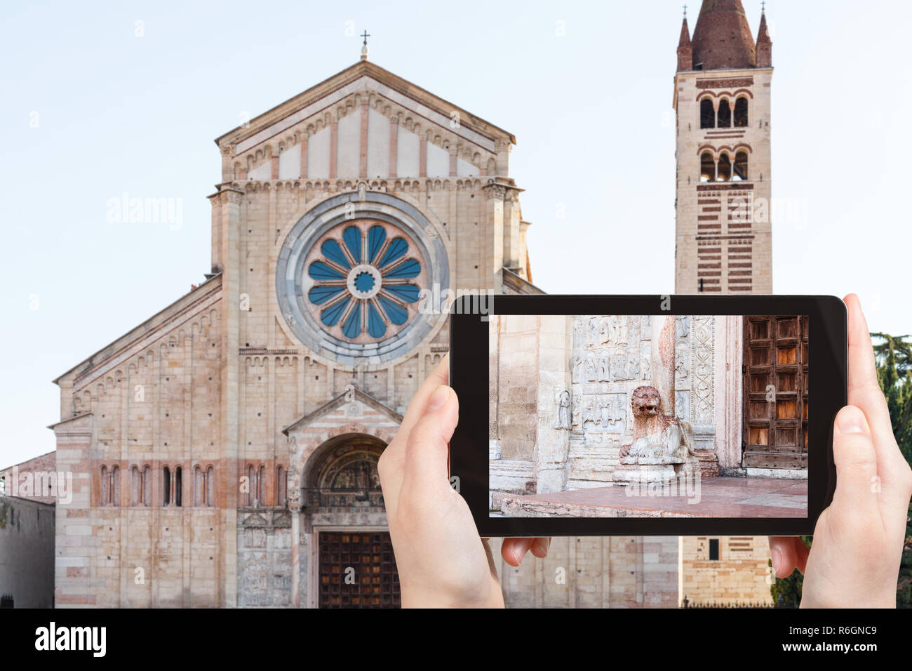 Touristische Fotografien Basilica di San Zeno in Verona Stockfoto