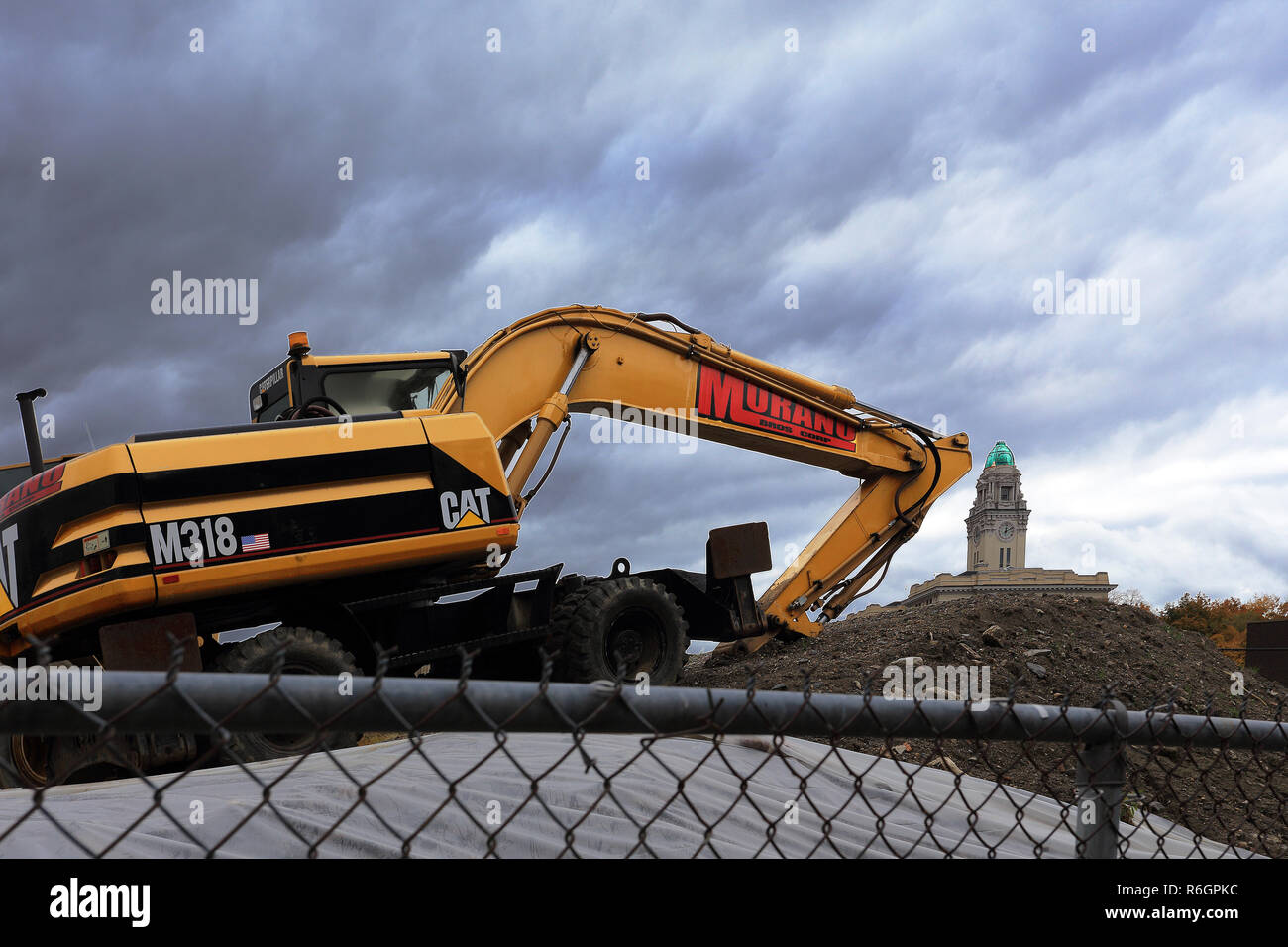 Baumaschinen Yonkers, New York Stockfoto