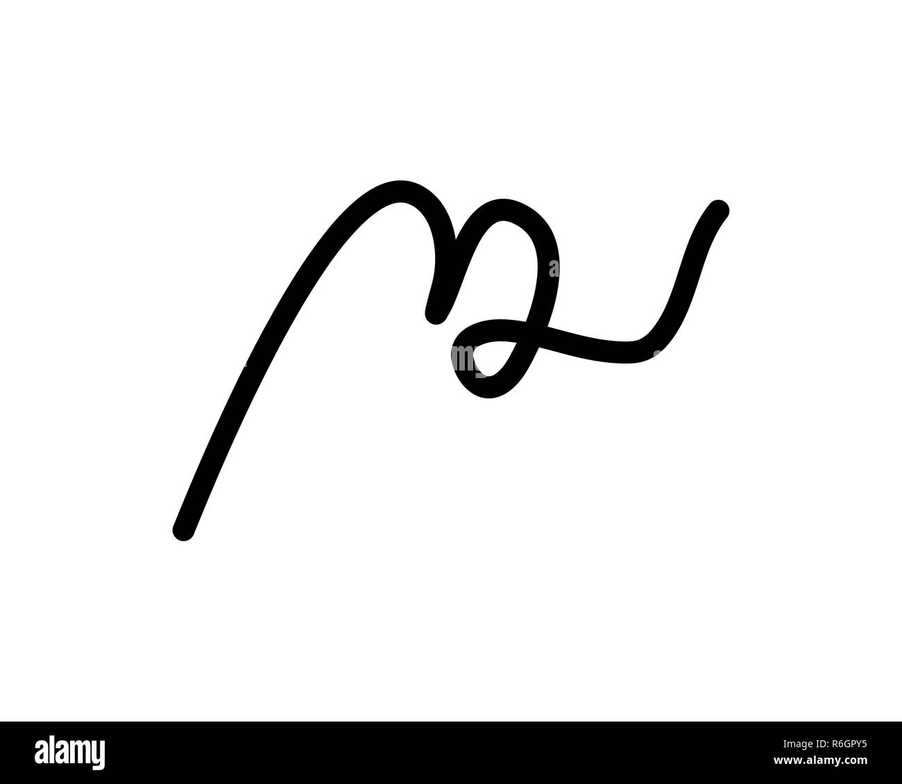 M schreiben Signatur logo Stockfoto