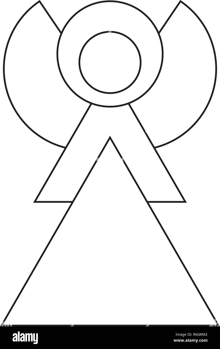 Engel Umrisse Symbol Design. Vector Illustration der Engel Silhouette