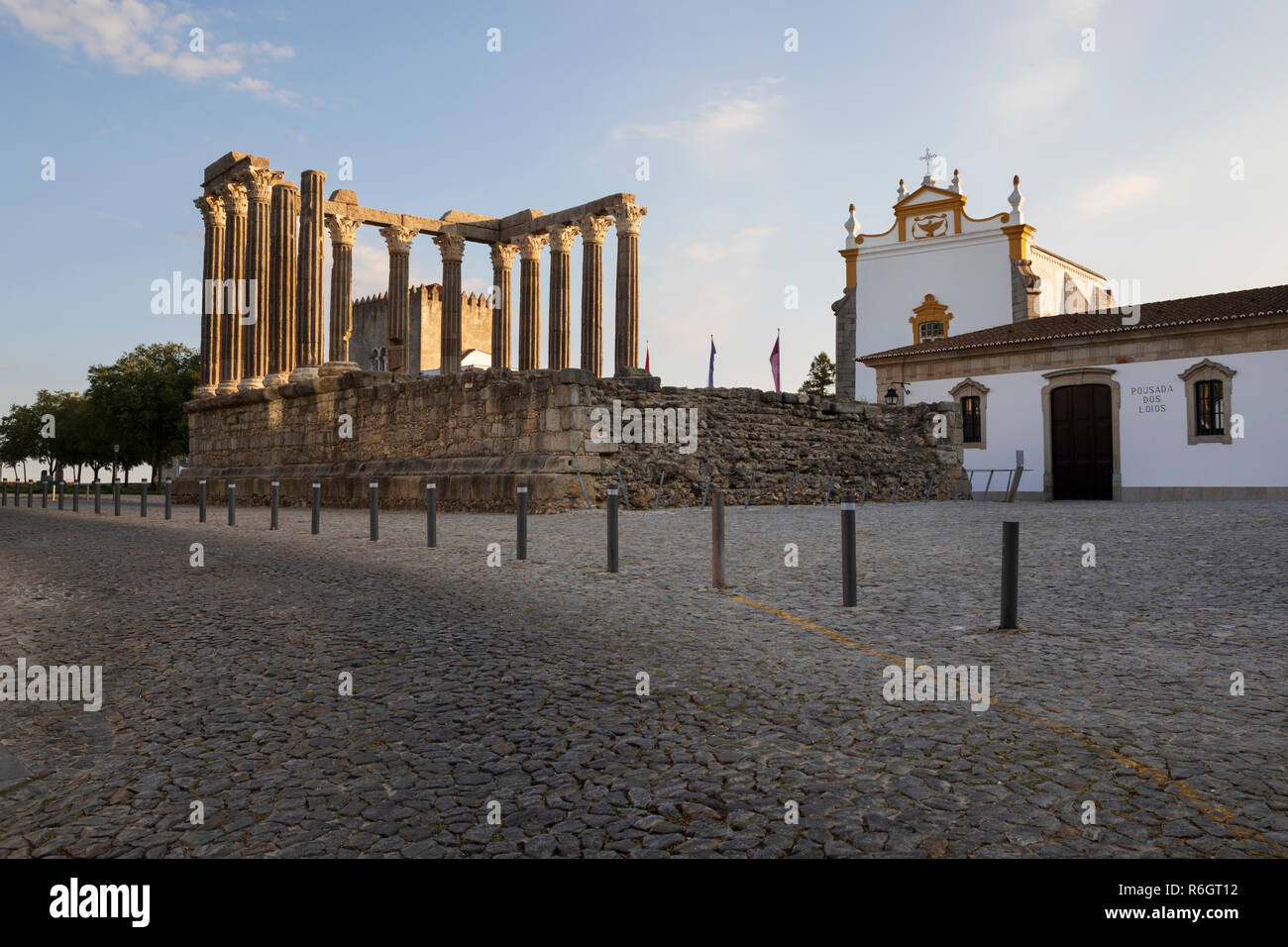 Templo Romano aus dem 2. Jahrhundert n. Chr., Evora, Alentejo, Portugal, Europa Stockfoto