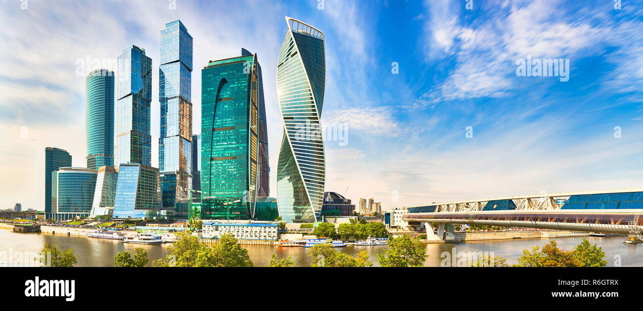 Moskau City Skyline. Panorama Stockfoto