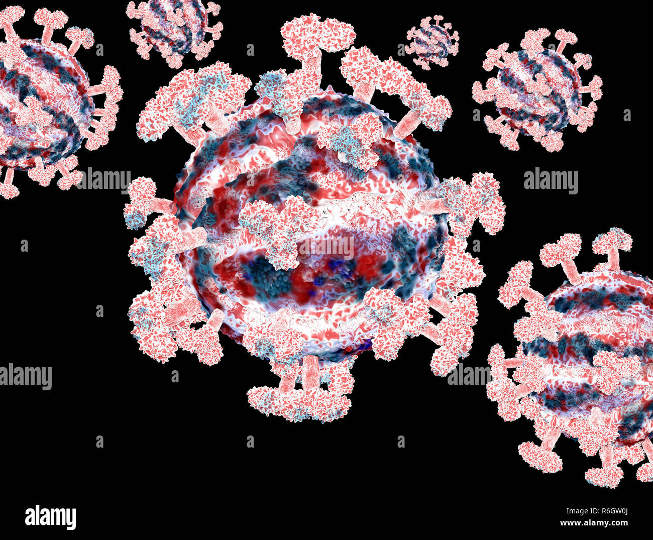 Abbildungen Human Immunodeficiency Virus, HIV-Virus Stockfoto