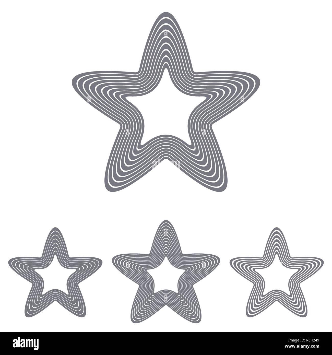 Gray Line Star Logo Design. Stock Vektor