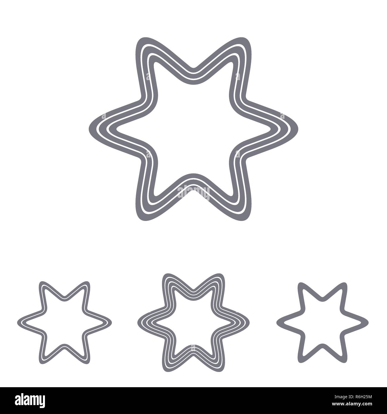 Gray Line Star Logo Design. Stock Vektor