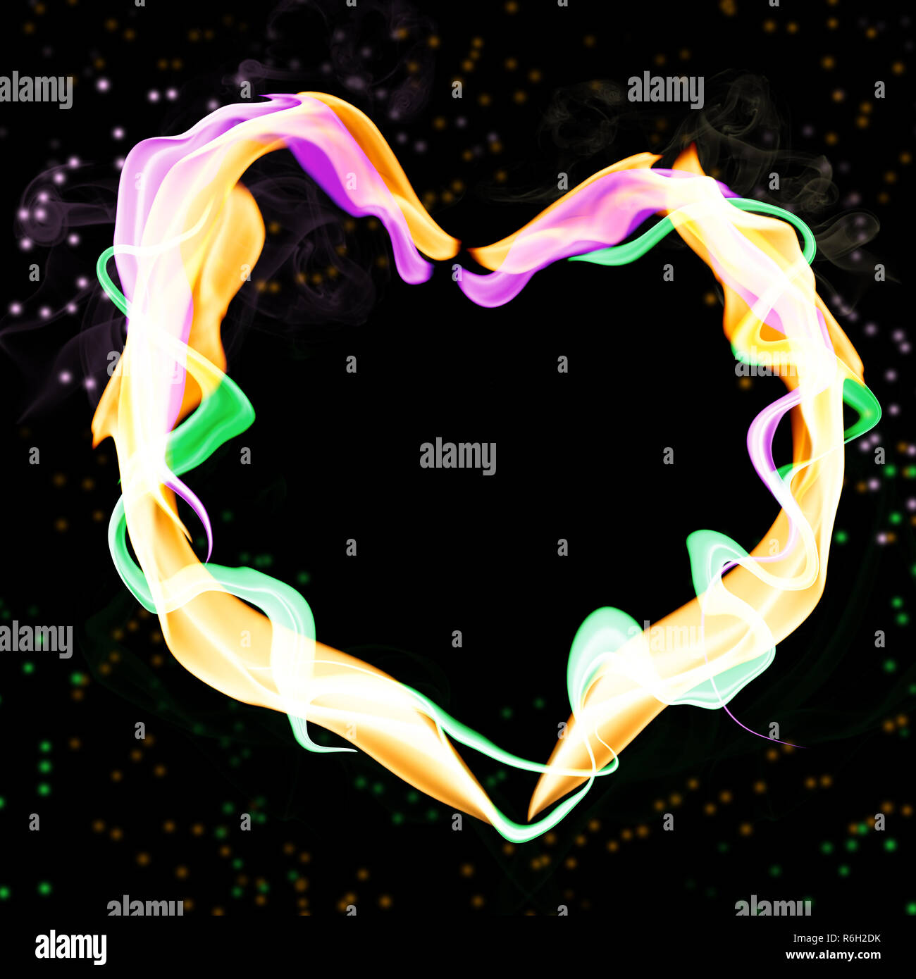 Farbenfrohe abstrakte Herz, Symbol der Liebe. Stockfoto