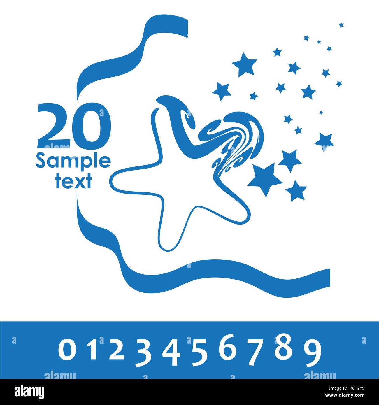 Glückwunschkarte, congratulatory Vorlage, Emblem design Stock Vektor