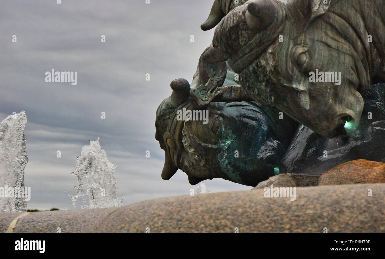 Die Gefion Fountain, Nordre Toldbod, Kopenhagen, Dänemark, Skandinavien Stockfoto