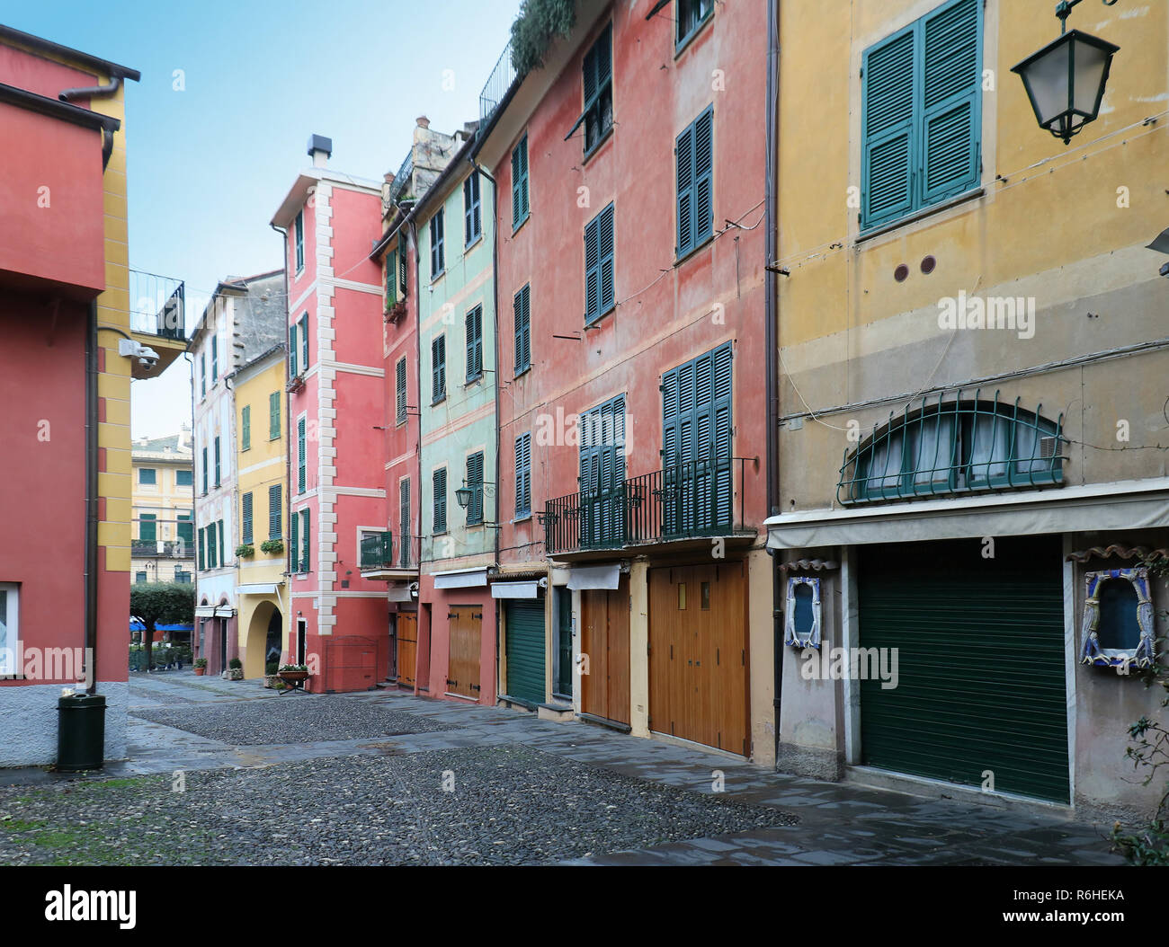 Portofino kleine Häuser Stockfoto