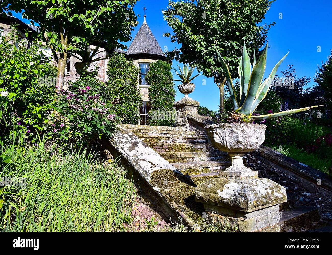 Brobury Haus und Garten Stockfoto