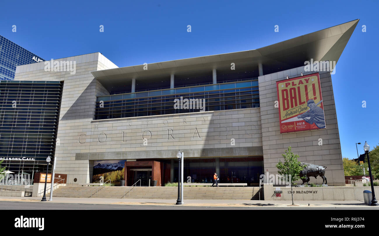 Geschichte der Denver Colorado Center, das Interaktive Museum mit Geschichte Ausstellungen, Vorträge Stockfoto