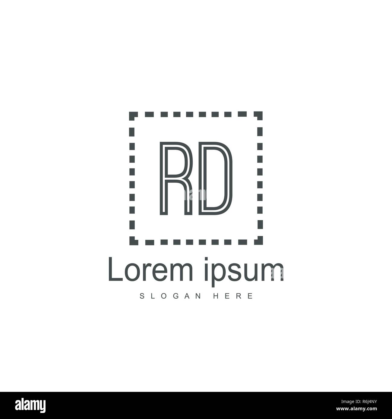 RD Logo template Design. Initial logo Template Design Stock Vektor