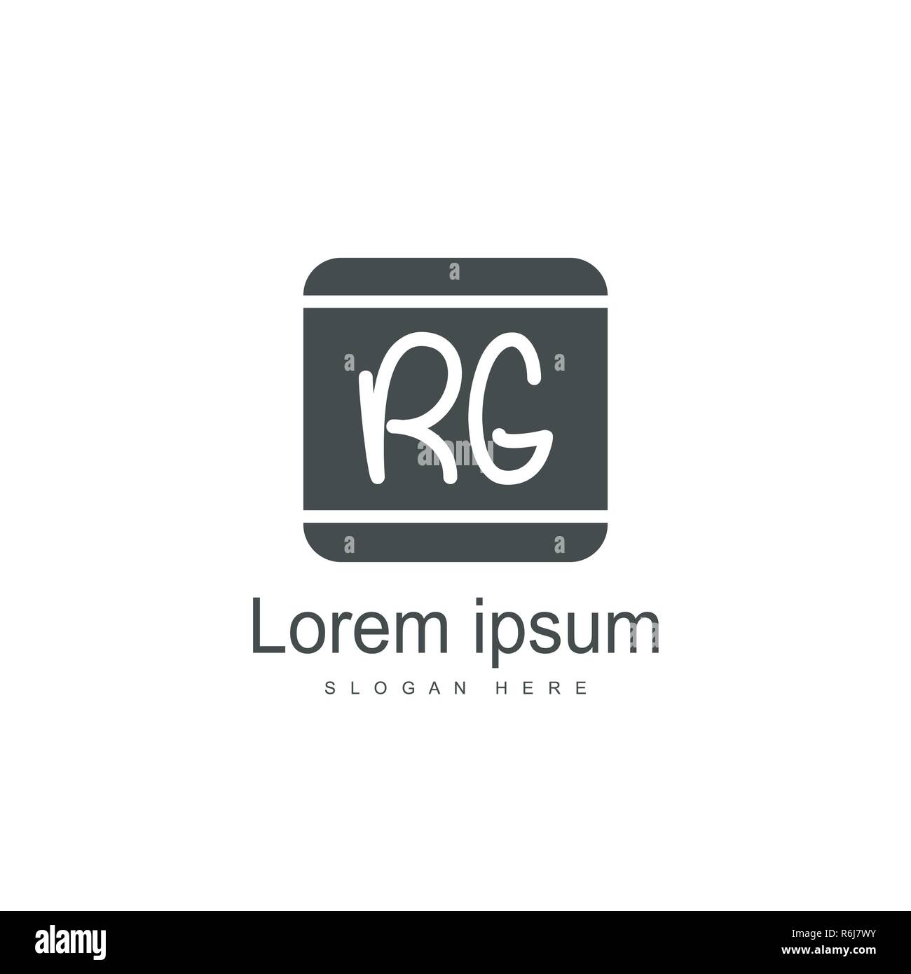 RG Logo template Design. Initial logo Template Design Stock Vektor