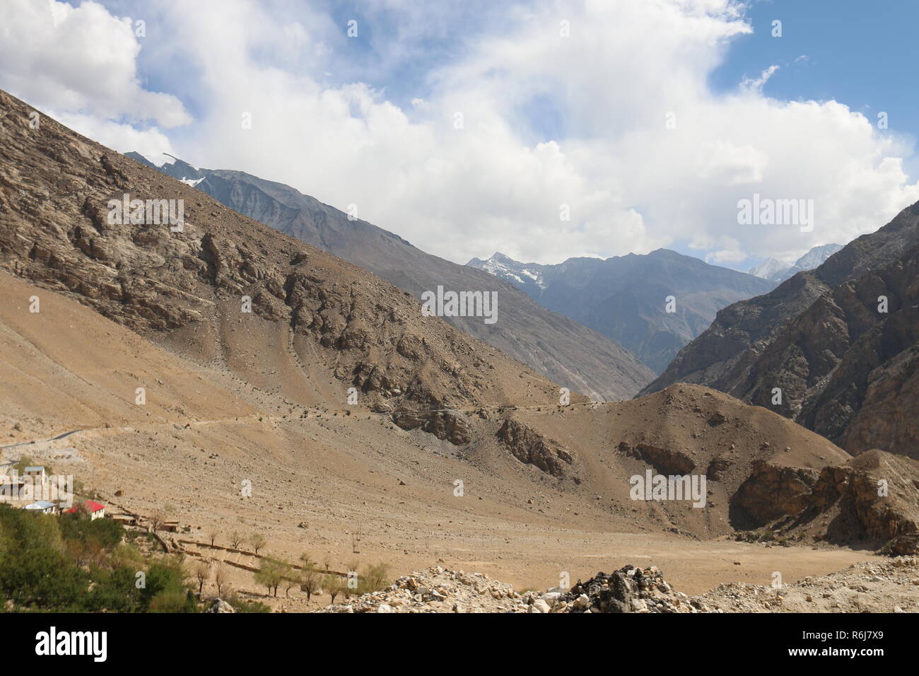 Landschaft rund um Nako, Kinnaur, Himachal Pradesh, Indien Stockfoto
