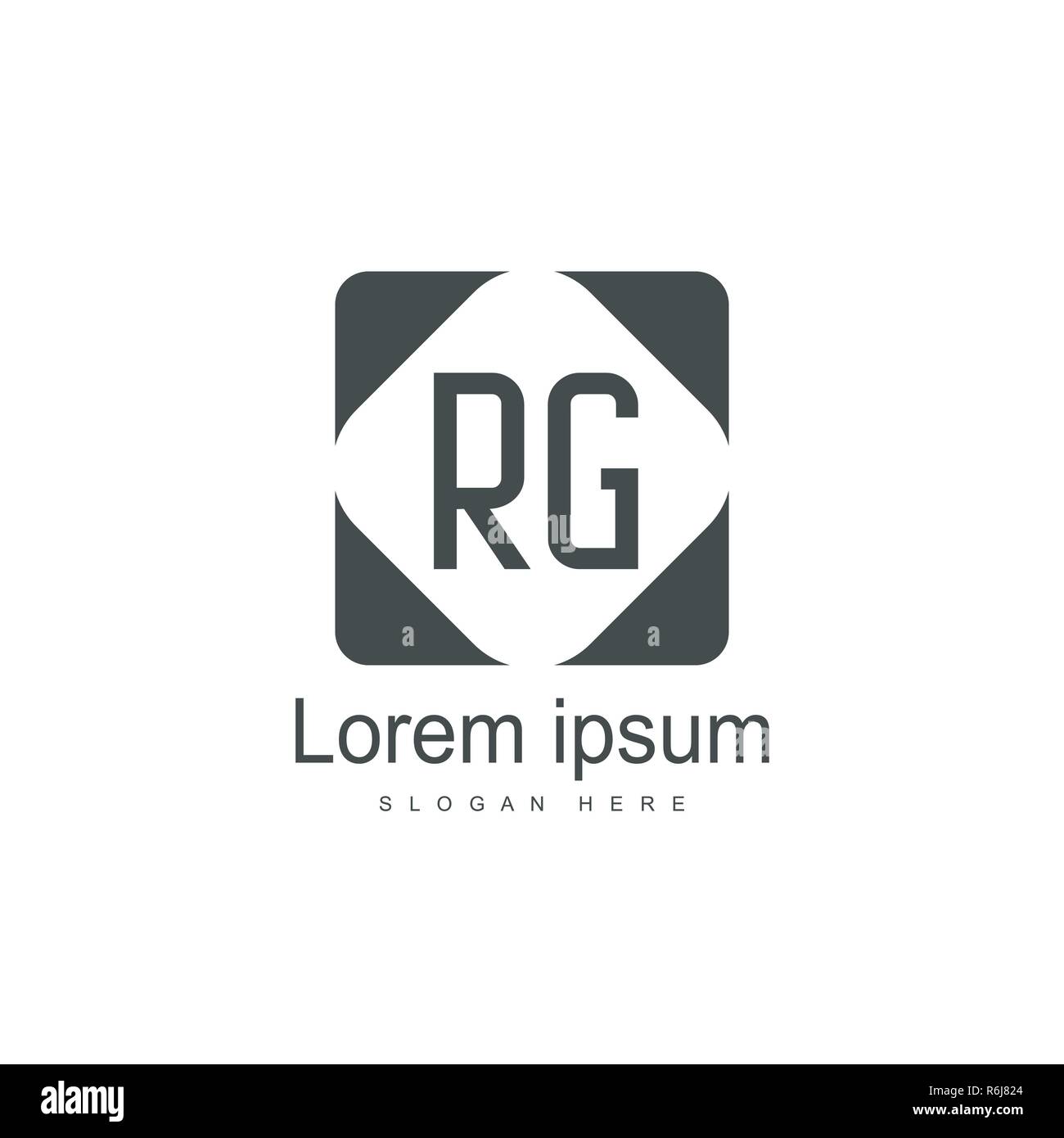 RG Logo template Design. Initial logo Template Design Stock Vektor