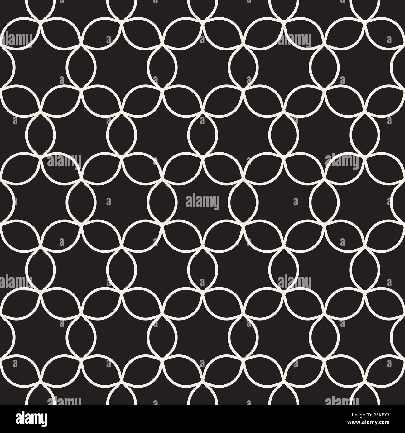 Vektor nahtlose Muster. Moderne, elegante Textur. Geometrische gestreifte Ornament. Schwarzweiß-Gitter Stockfoto