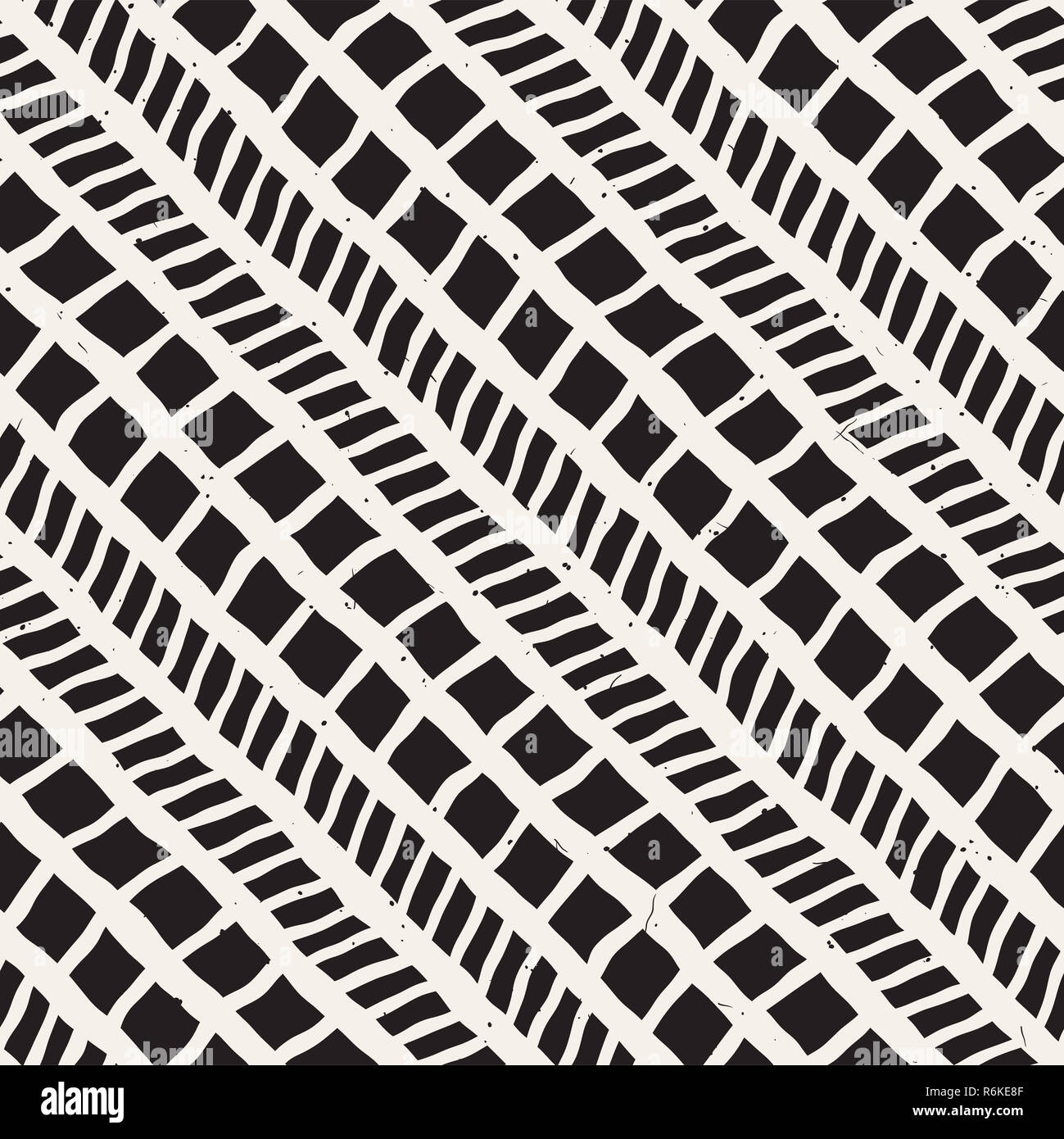 Einfache Tinte geometrische Muster. Einfarbig Schwarz und Weiß Anschläge Hintergrund. Hand Tinte Textur für Ihr Design. gezeichnet. Stockfoto
