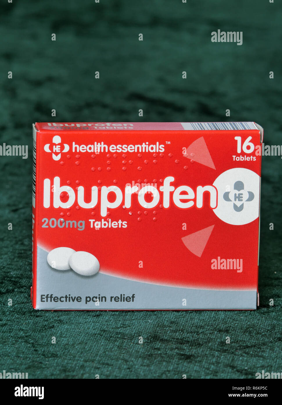 Ibuprofen 200 mg Schmerzmittel Tabletten, Großbritannien Stockfoto