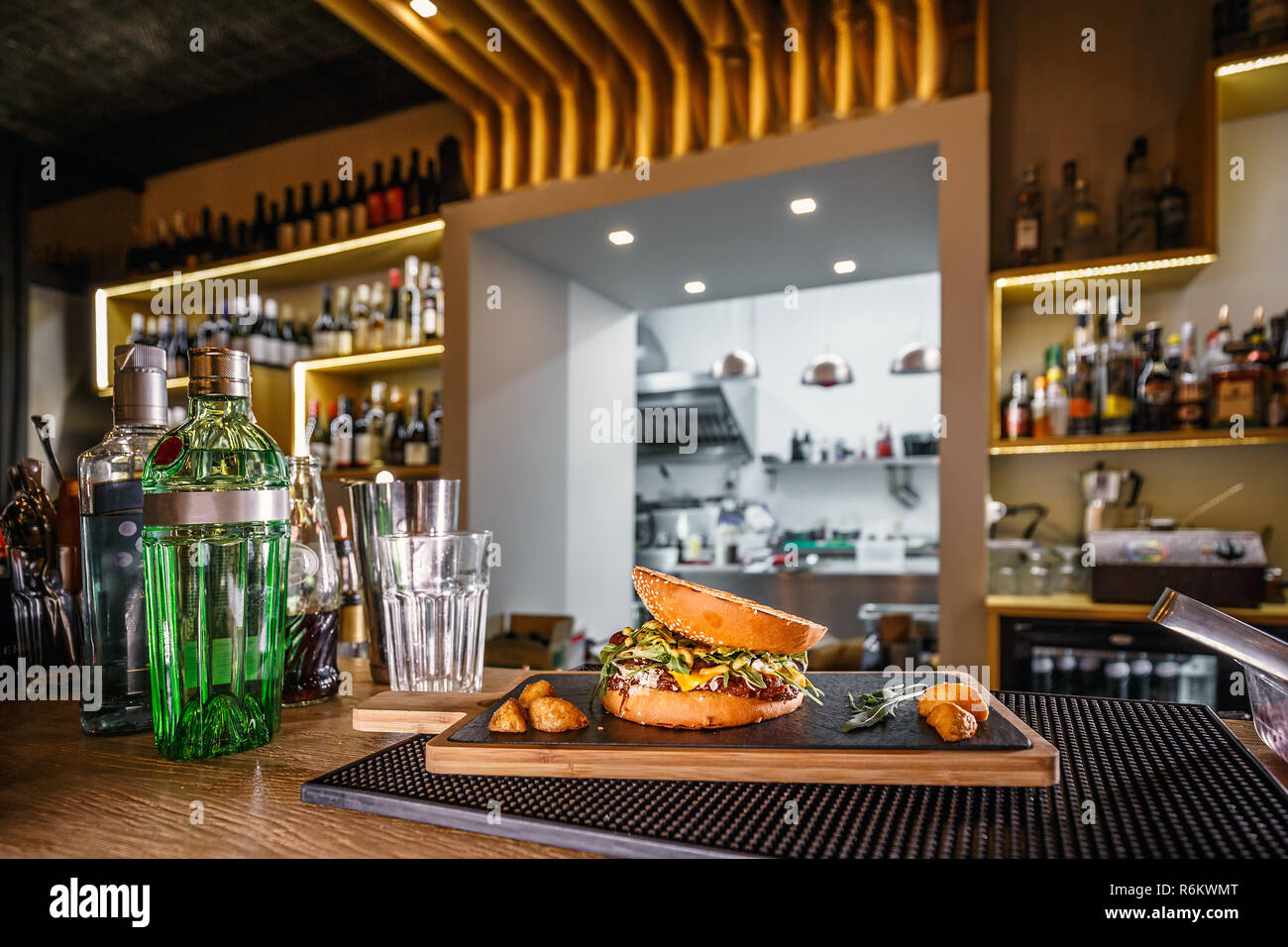 Leckeres Pub-essen Stockfoto