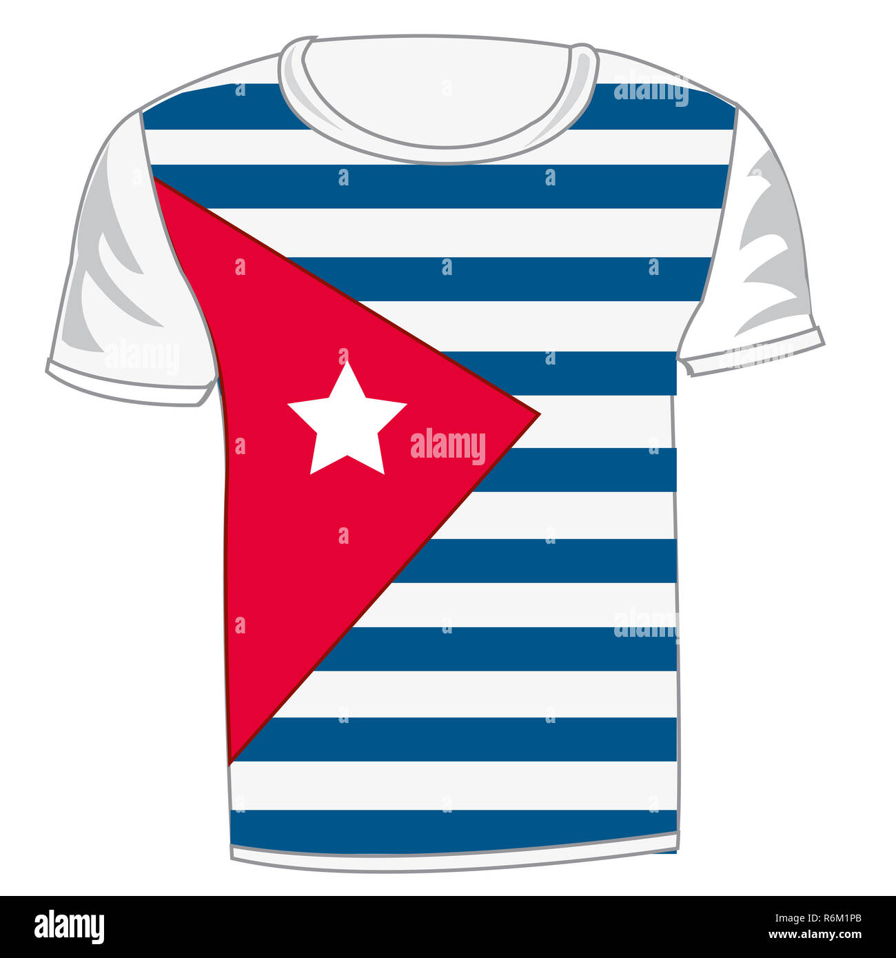 T-shirt Flagge Kuba Stockfoto