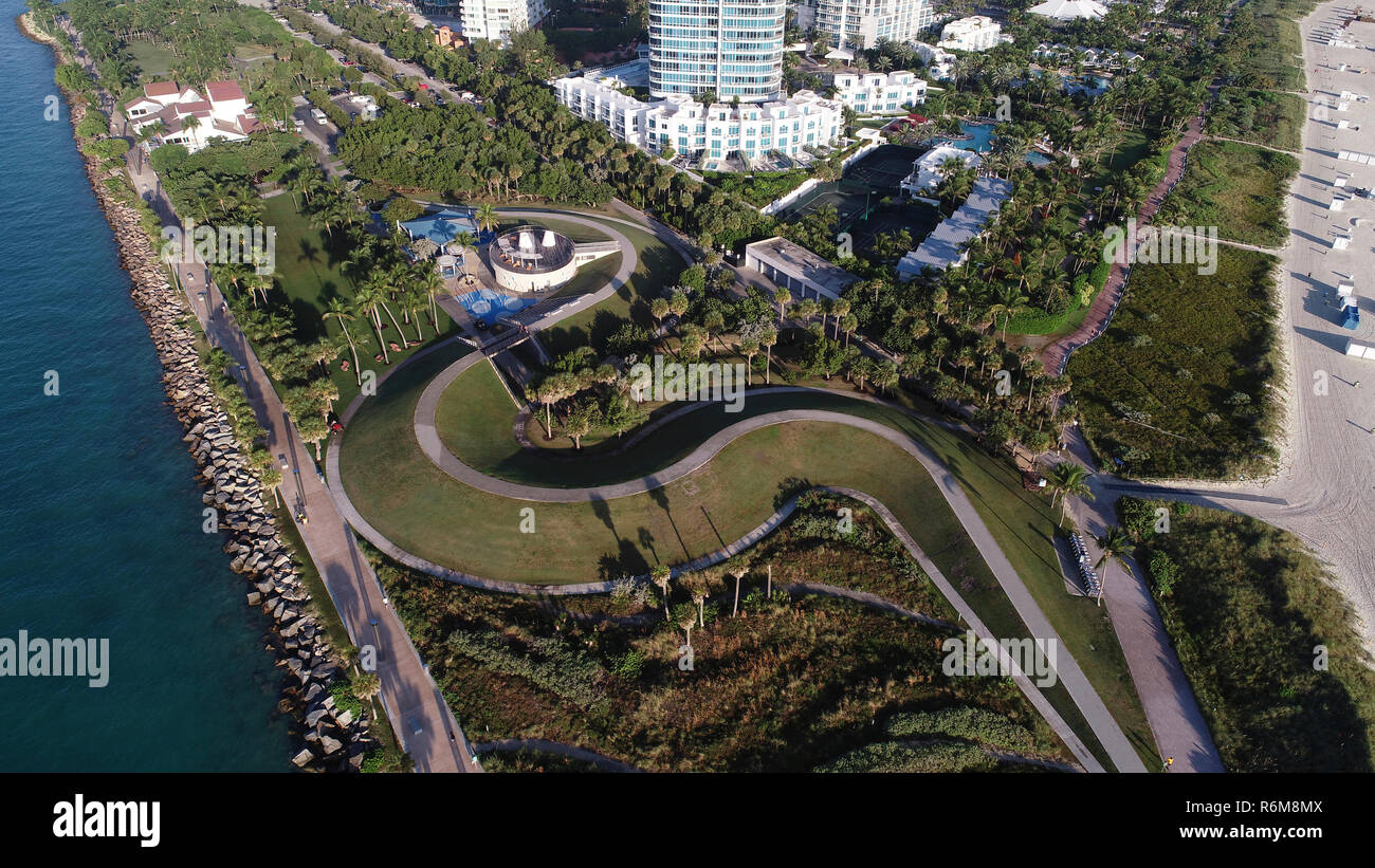 South Pointe Park in South Beach, Miami Beach, Florida Stockfoto