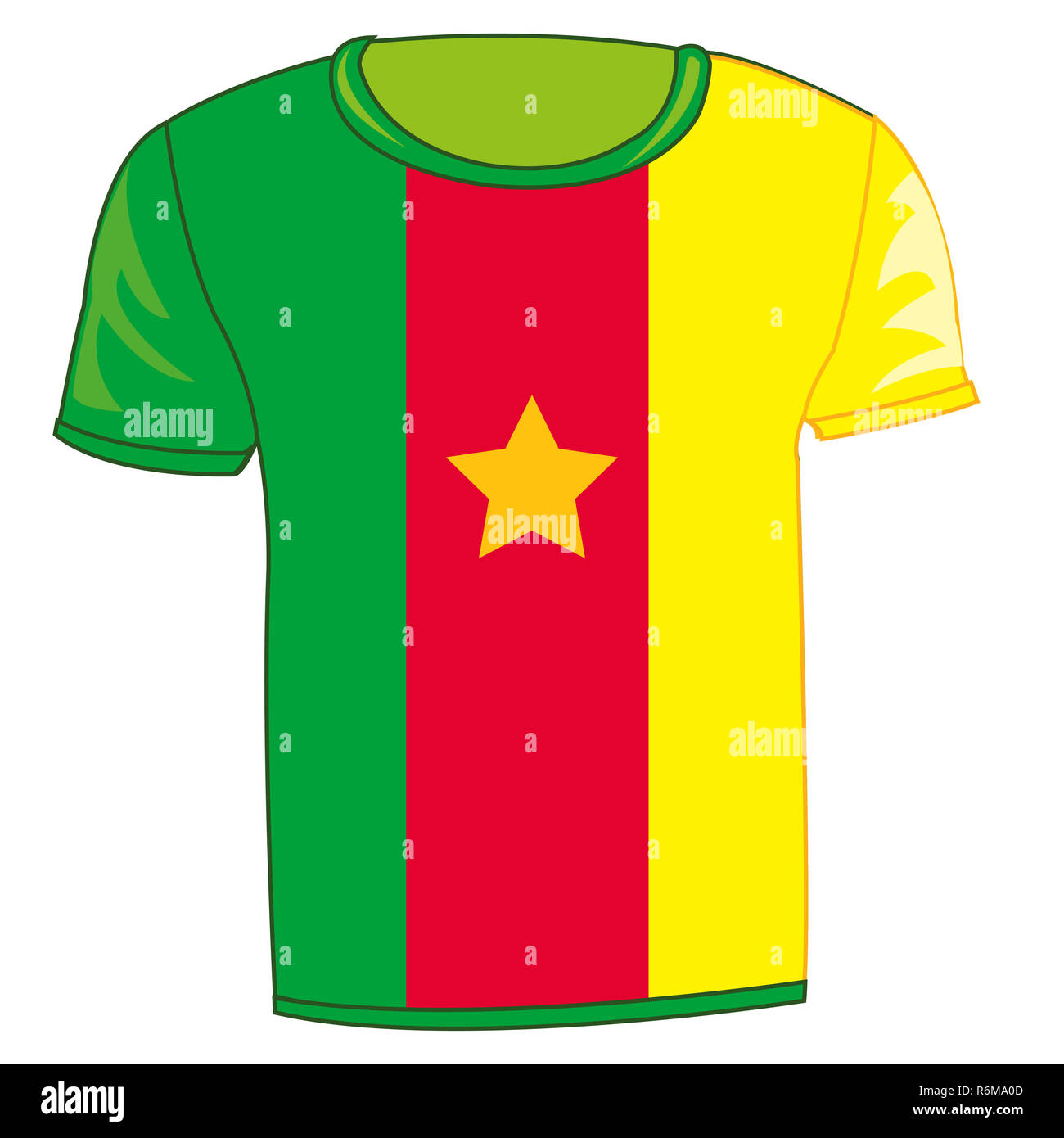 T-shirt Fahne Kamerun Stockfoto