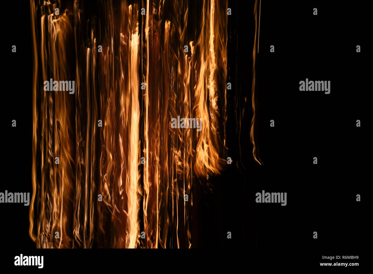 Die besten slow motion Slow Shutter Feuer Textur Streifen rot orange glow Stockfoto