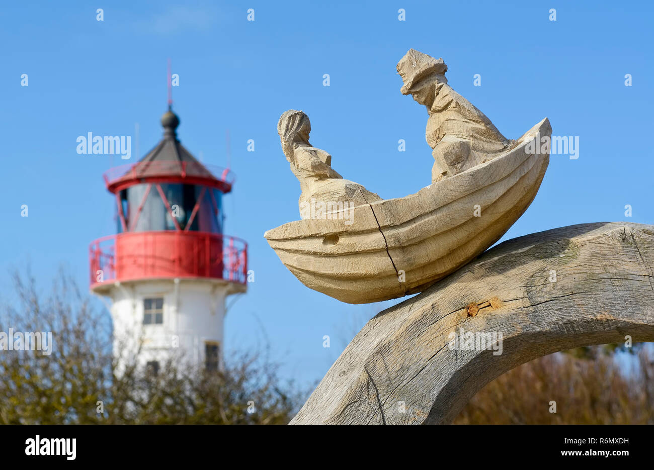 Leuchtturm gellen, Hiddensee Stockfoto