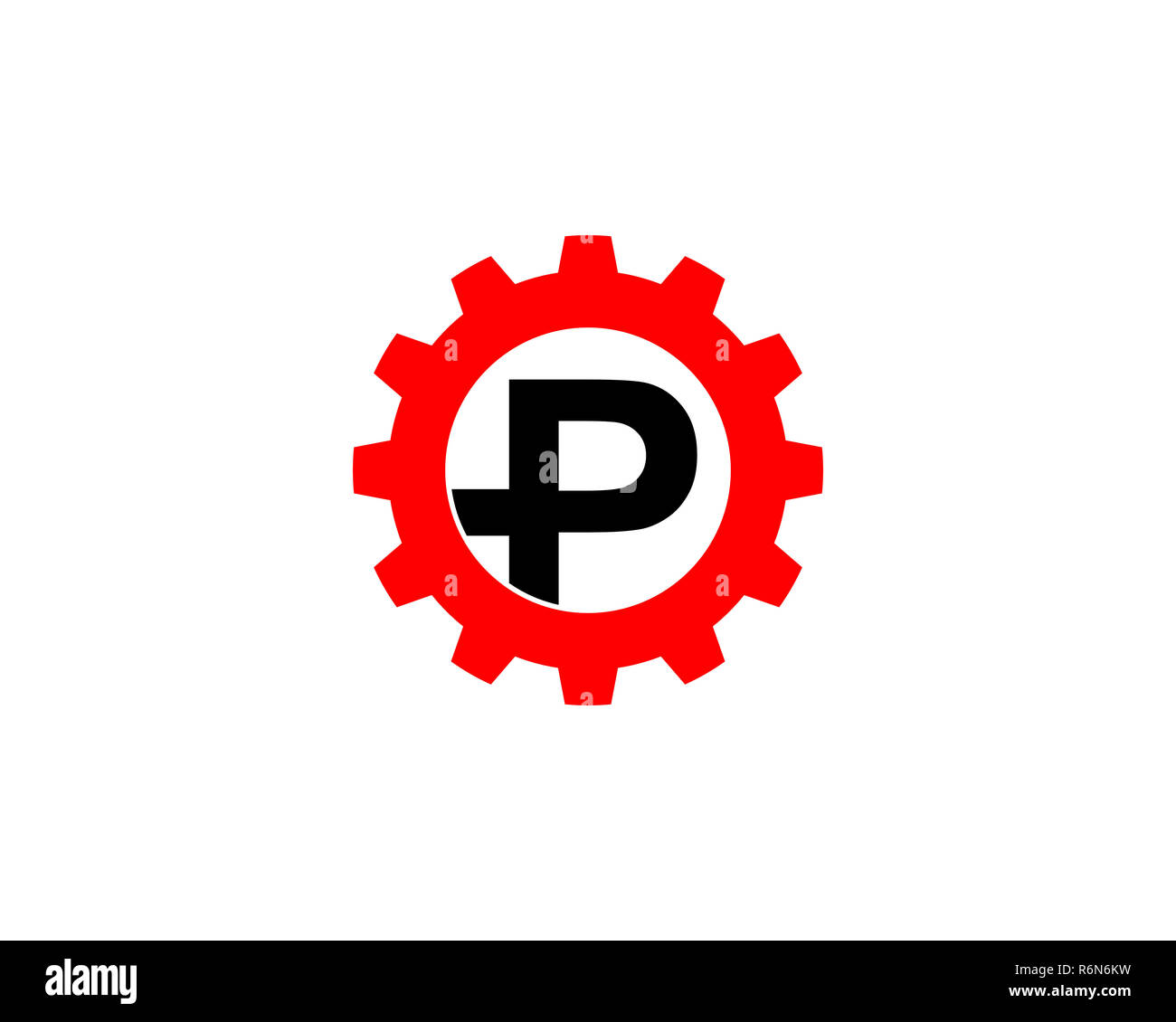 P schreiben Gang logo Stockfoto
