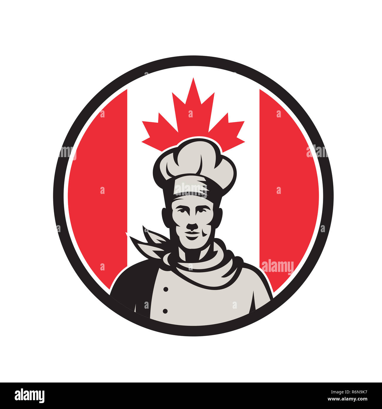 Kanadischer Chef Baker Kanada Flagge Symbol Stockfoto