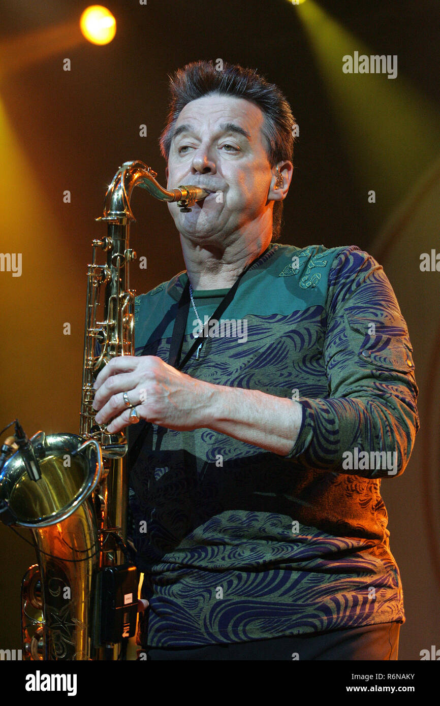Walter Parazaider mit Chicago führt in Konzert im Seminole Hard Rock Hotel und Kasino in Hollywood, Florida am 7. April 2009. Stockfoto