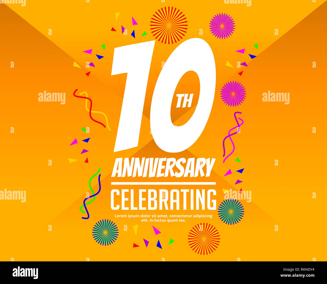 10 Geburtstag Einladung Karte Stockfotografie Alamy
