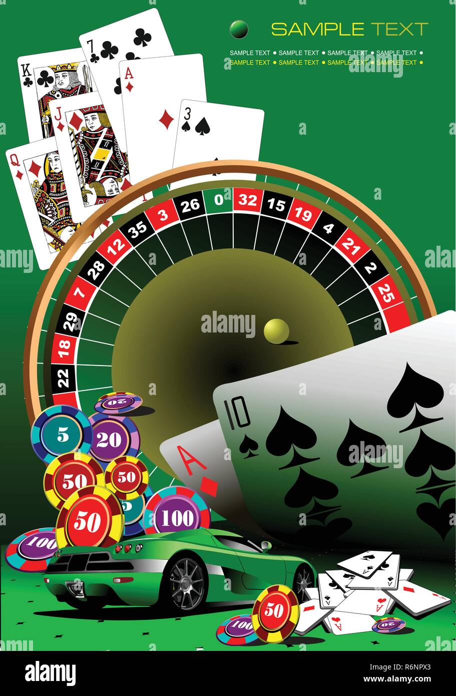 Casino Elemente. Vector Illustration; Stock Vektor