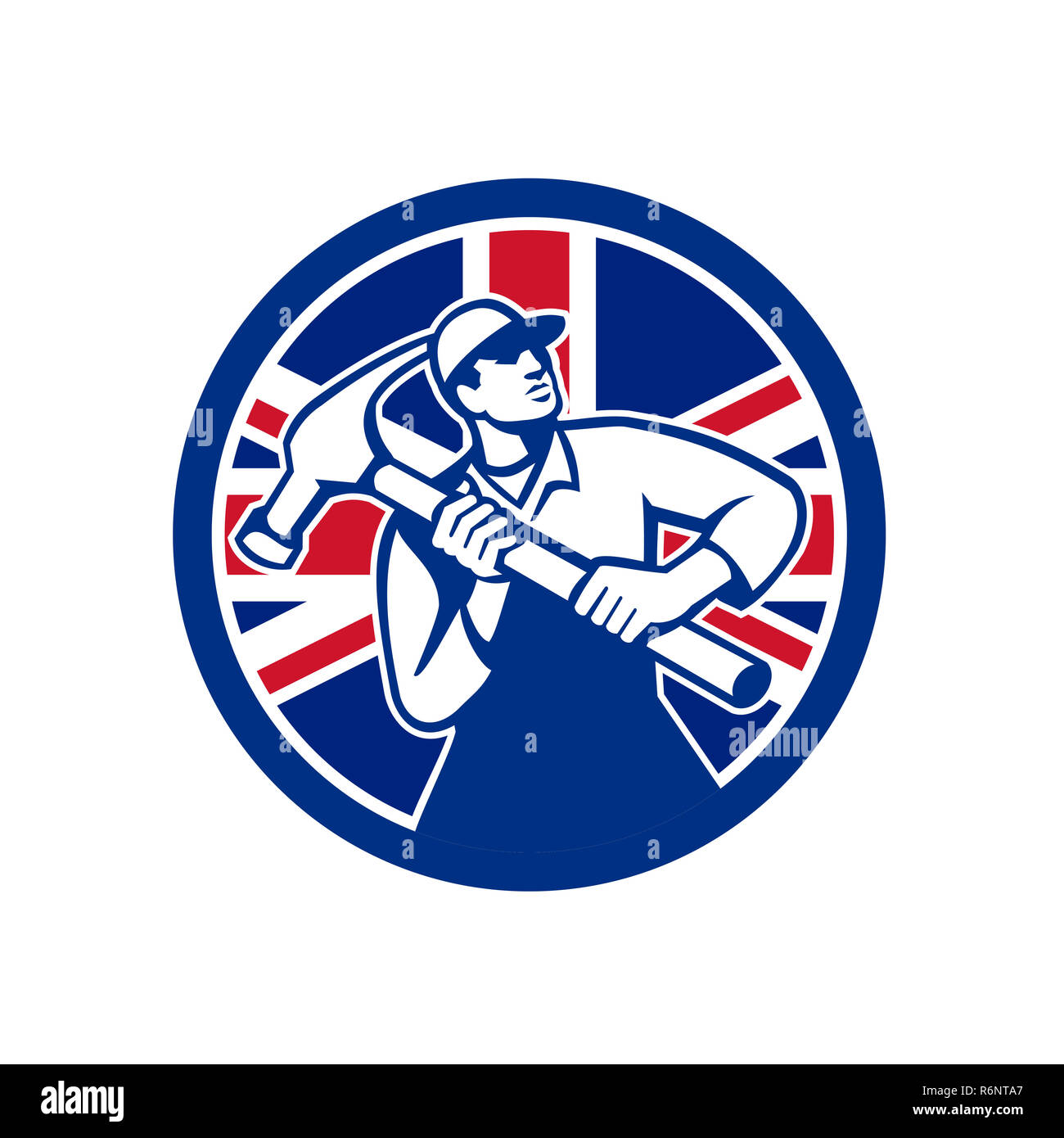 Britische Schreiner Union Jack Flagge Symbol Stockfoto