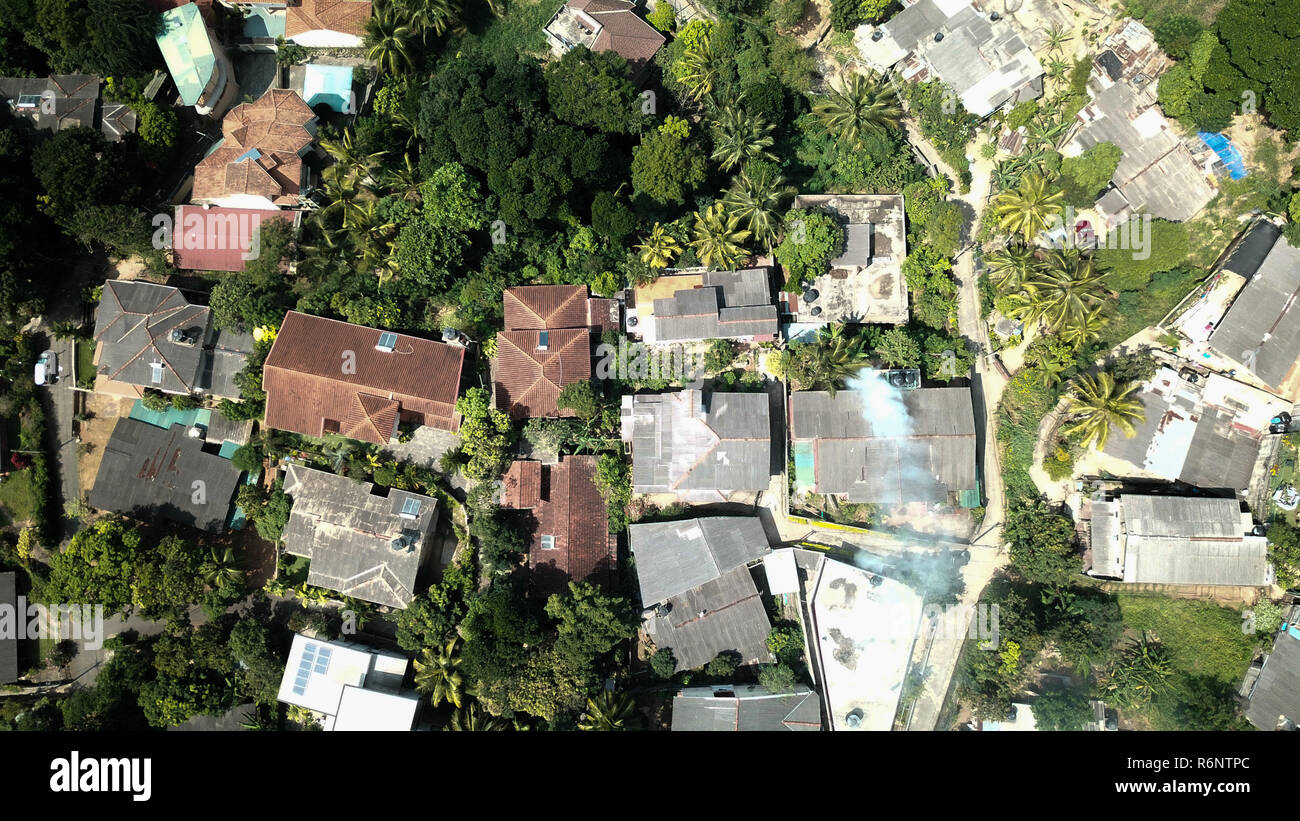 Kandy in Sri Lanka. Drone Bild. Vogelperspektive. Stockfoto