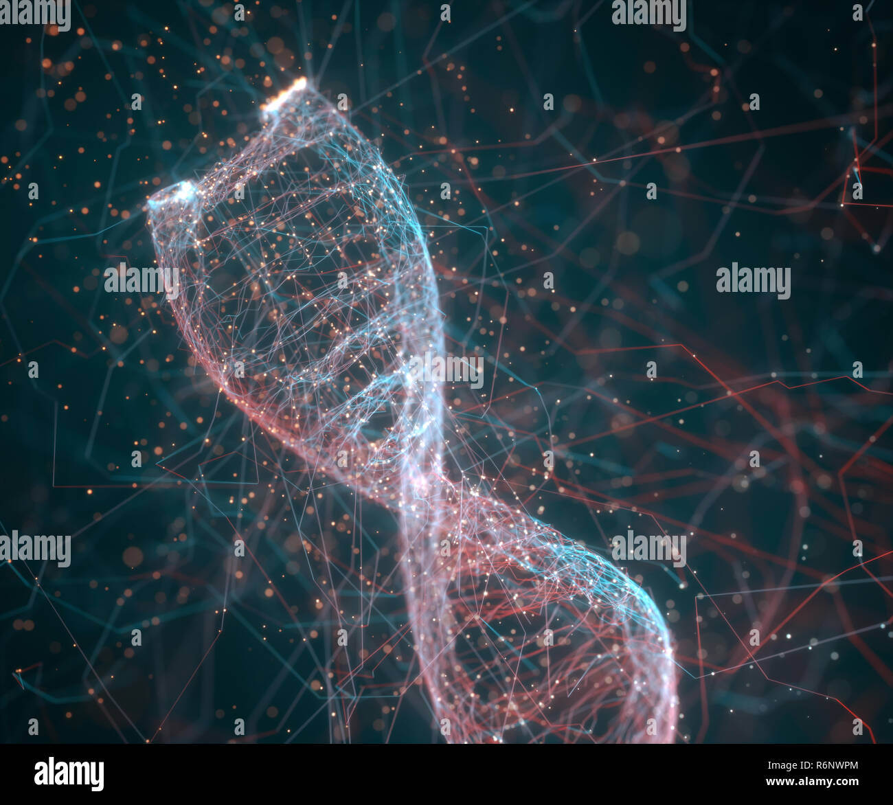 Molekulare Struktur der DNA Stockfoto