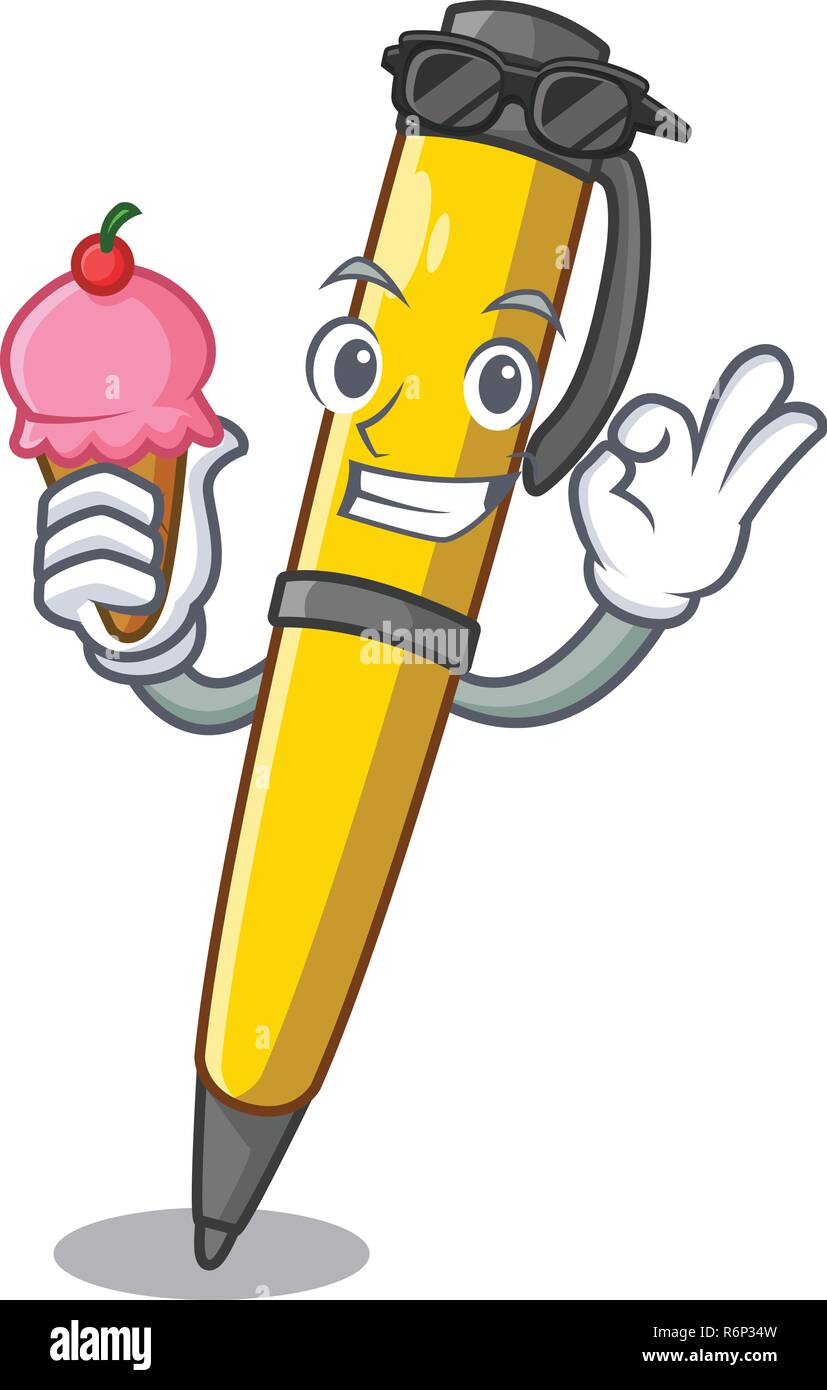 Mit Eis pen kann für Maskottchen verwendet werden. Stock Vektor