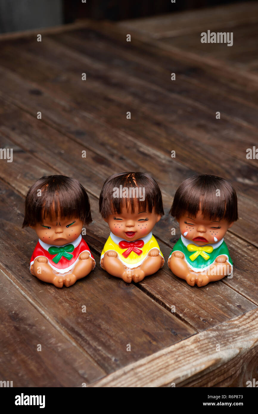 Hässlich oder süße Puppe (in der alten Tage trend Puppe), Südkorea. Stockfoto