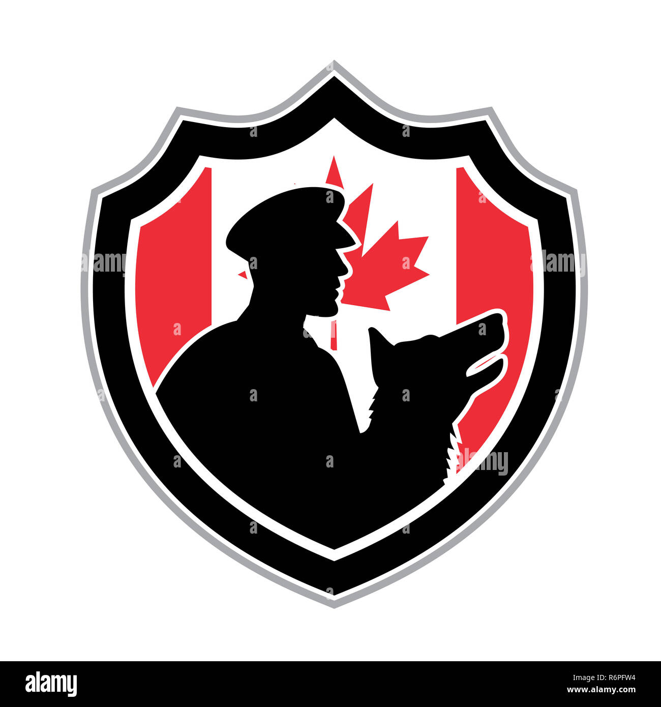 Die Kanadische Polizei Canine Team Crest Stockfoto