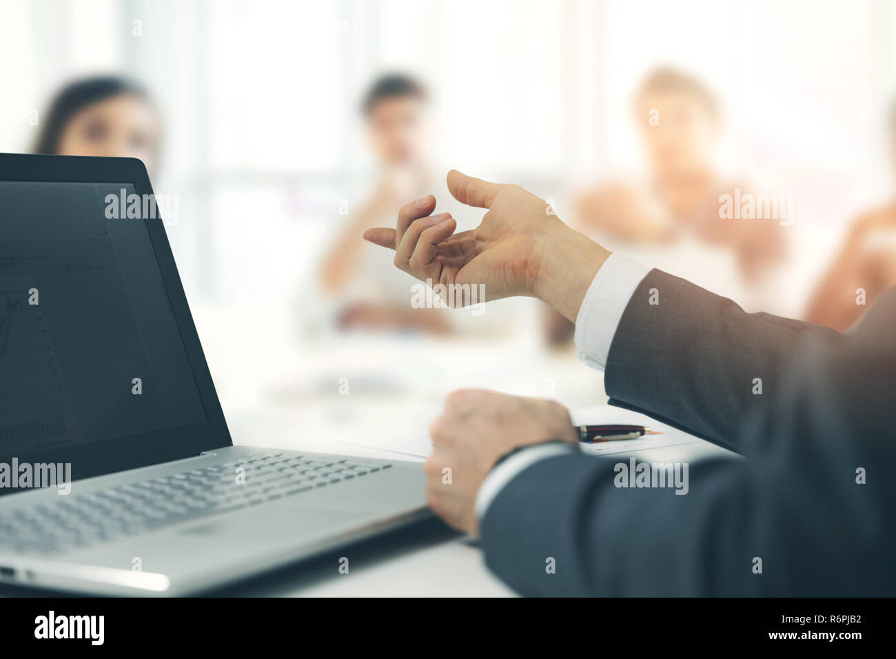 Geschäft Leute treffen und Diskussion im Konferenzraum Stockfoto
