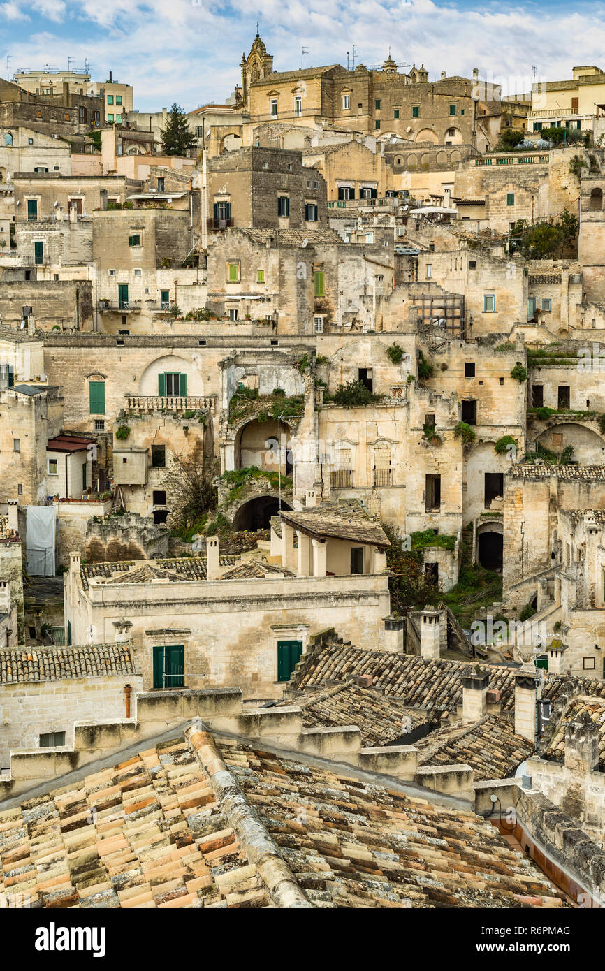 Matera, der Europäischen Kulturhauptstadt 2019 Stockfoto