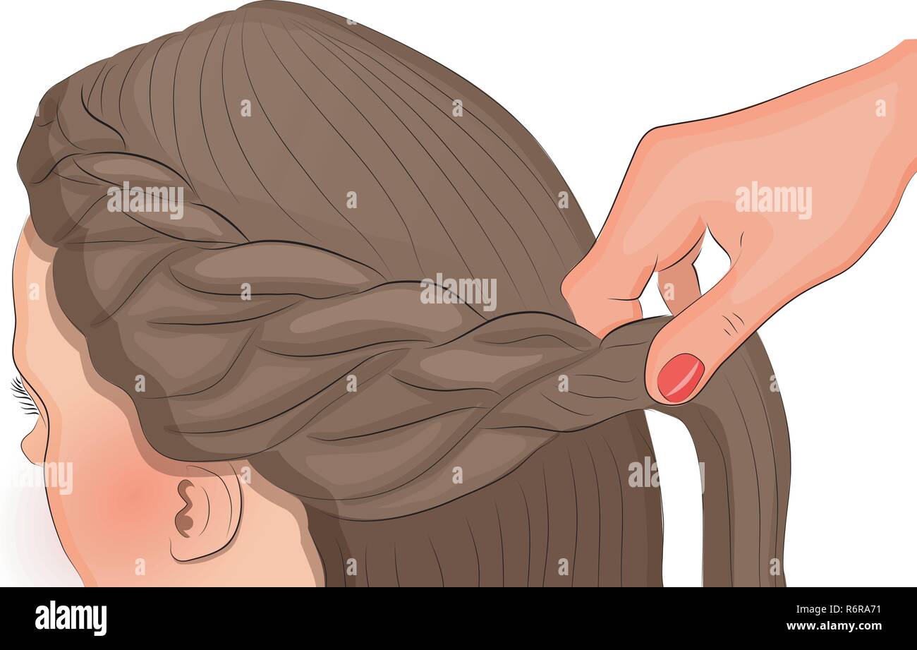 Vector Illustration für Design und Mode Publikationen. Friseur Kunst Stock Vektor