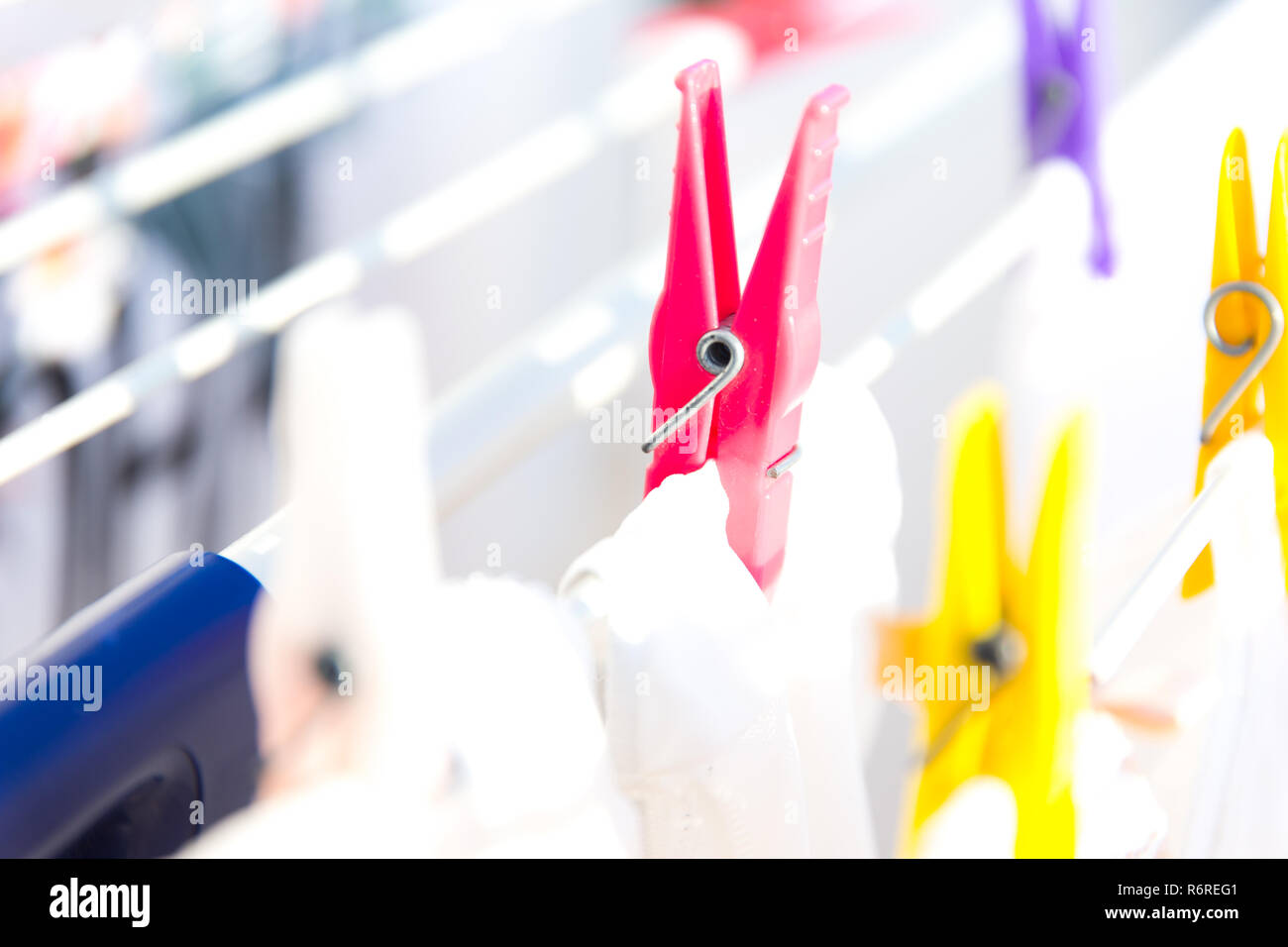 Wäscheklammern Stockfoto