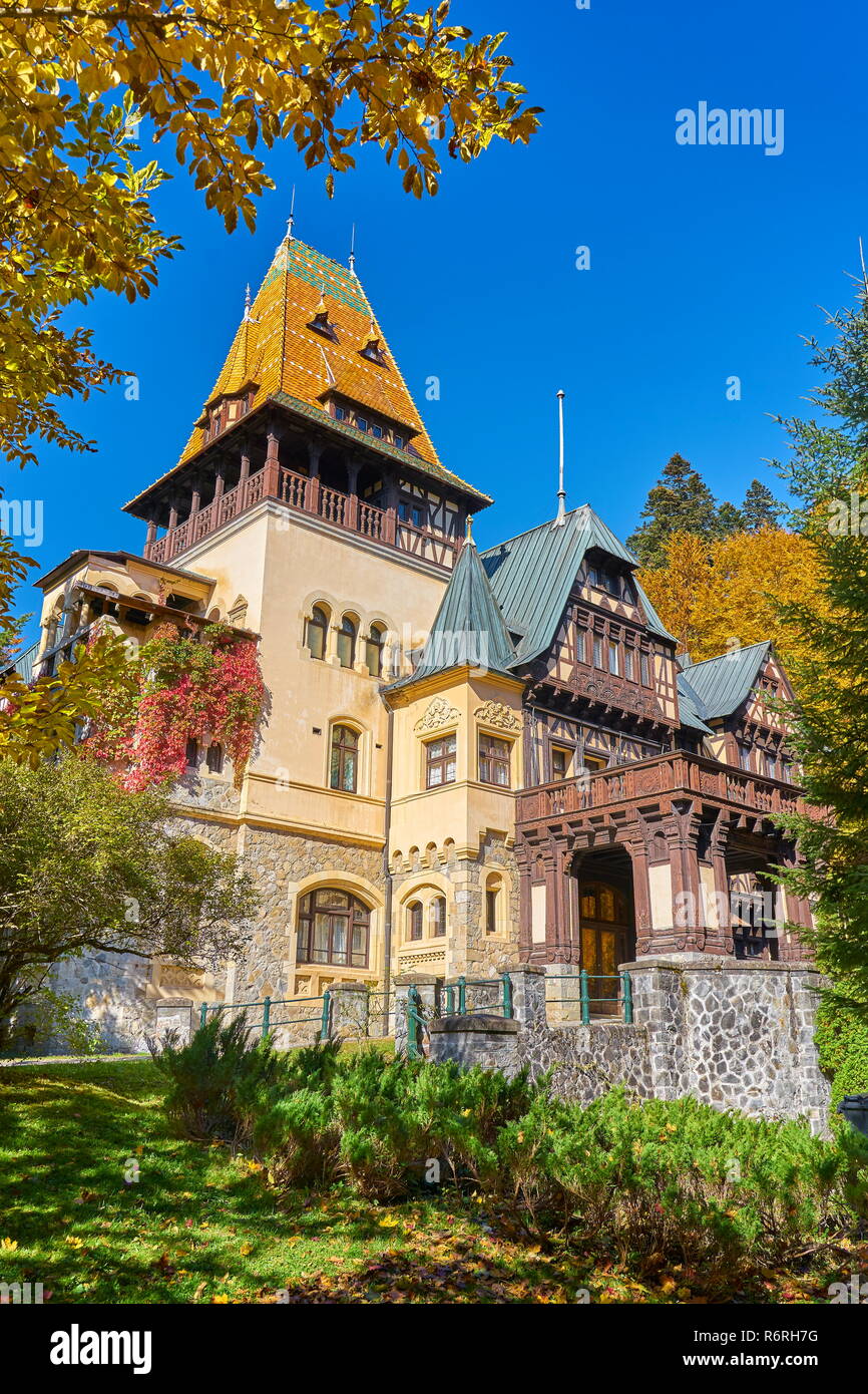 Schloss Pelisor, Sinaia, Rumänien Stockfoto