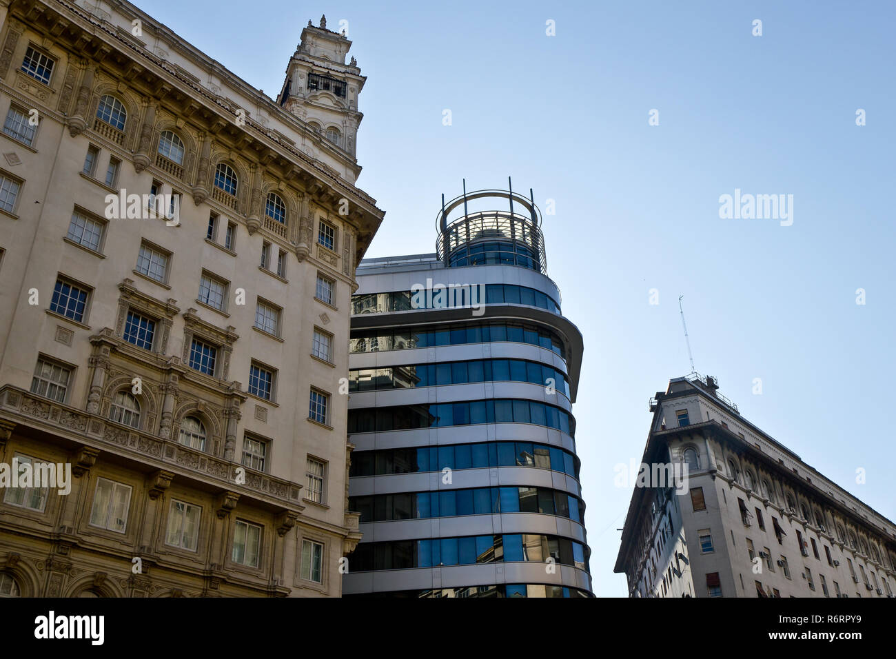 Neue und alte Gebäude in Buenos Aires, Argentinien Stockfoto