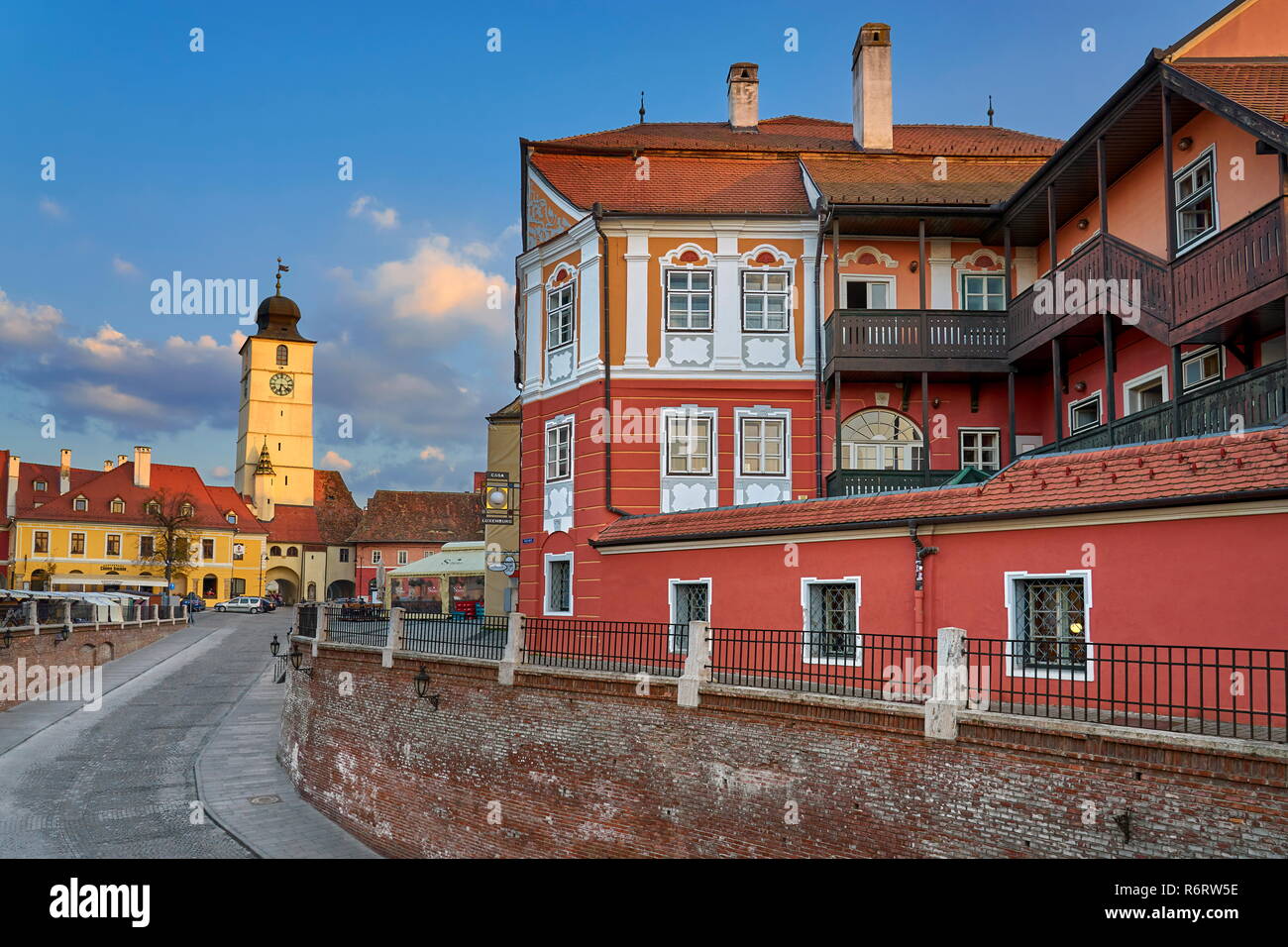 Kleines Quadrat, Sibiu, Siebenbürgen, Rumänien Stockfoto